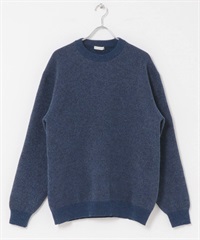 緹花雪尼爾紗針織衫(藍色-M-BLUE)