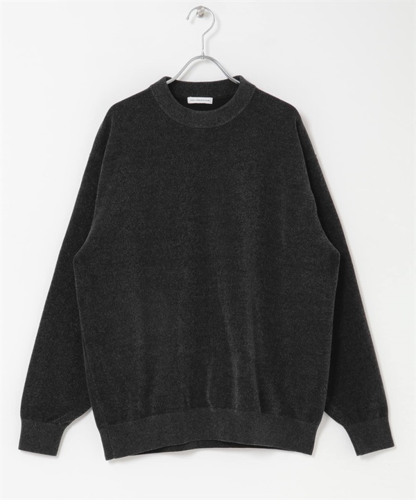 雪尼爾紗針織衫(炭灰色-M-CHARCOAL GRAY)