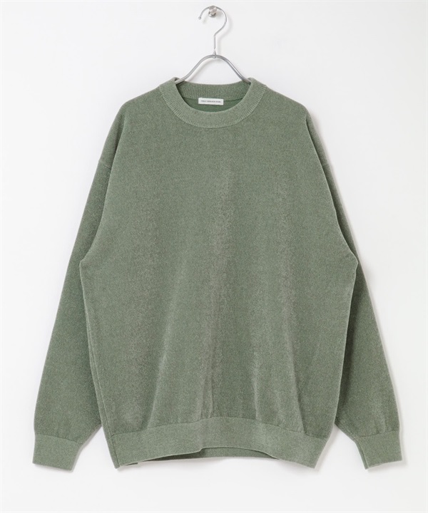 雪尼爾紗針織衫(鼠尾草綠-M-GREEN)