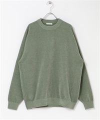 雪尼爾紗針織衫(鼠尾草綠-M-GREEN)