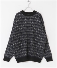 仿粗花呢橫紋針織衫(黑色-M-其他黑色)