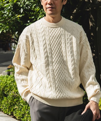 艾倫織紋圓領針織衫