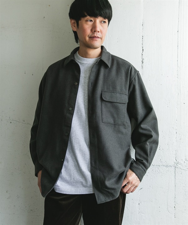 法蘭絨標準領襯衫