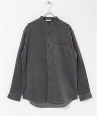 UR TECH 燈芯絨立領襯衫(炭灰色-M-CHARCOAL GRAY)