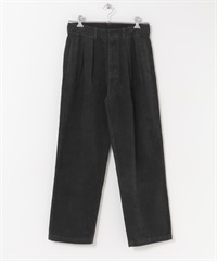 雙褶寬畝燈芯絨長褲(炭灰色-M-CHARCOAL GRAY)