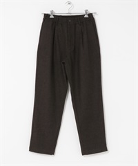 混羊毛人字紋輕便長褲(棕色-M-BROWN)