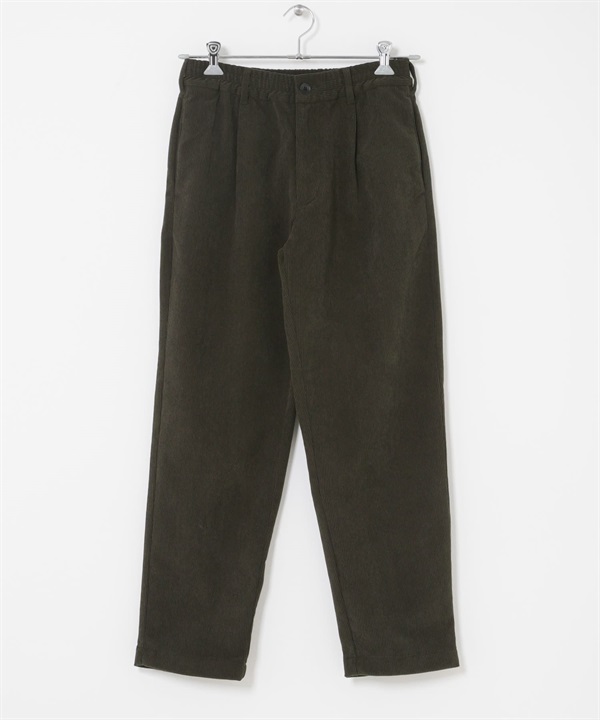 UR TECH 燈芯絨黏合加工長褲(深橄欖綠-S-OLIVE)