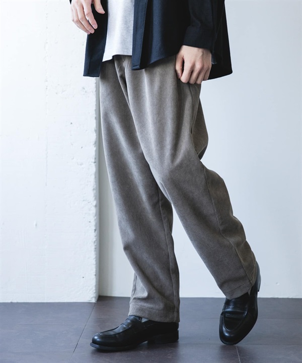 UR TECH 燈芯絨黏合加工長褲