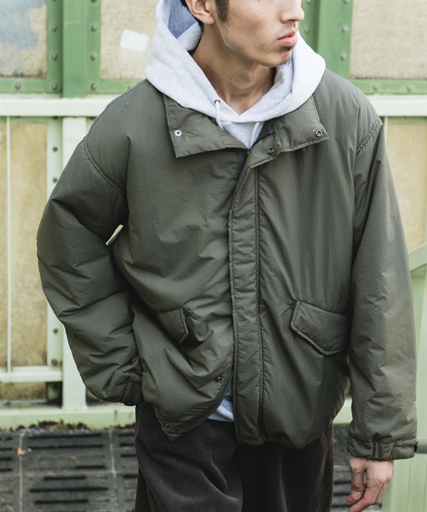 填充短版軍裝風大衣