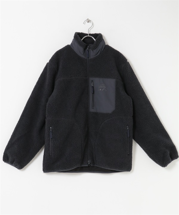 URD防風絨毛拉鍊夾克(炭灰色-M-CHARCOAL GRAY)