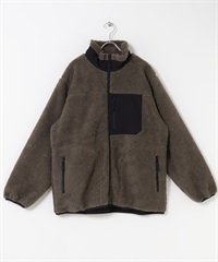 URD防風絨毛拉鍊夾克(摩卡色-M-MOCHA)