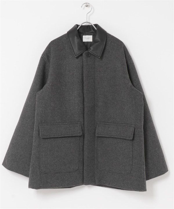 羊毛混紡工裝夾克(格紋-M-CHECK)