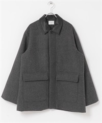 羊毛混紡工裝夾克(格紋-M-CHECK)