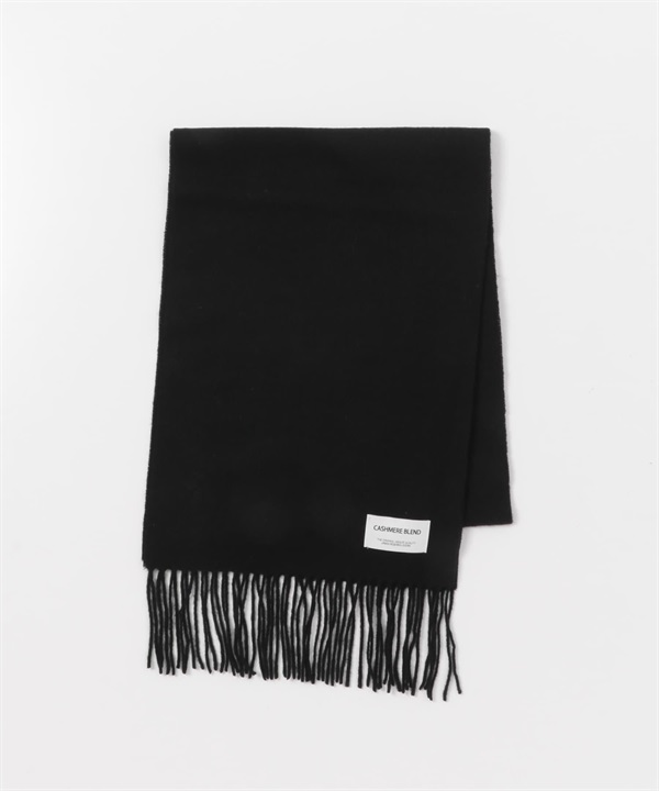 混喀什米爾圍巾(黑色-one-BLACK)