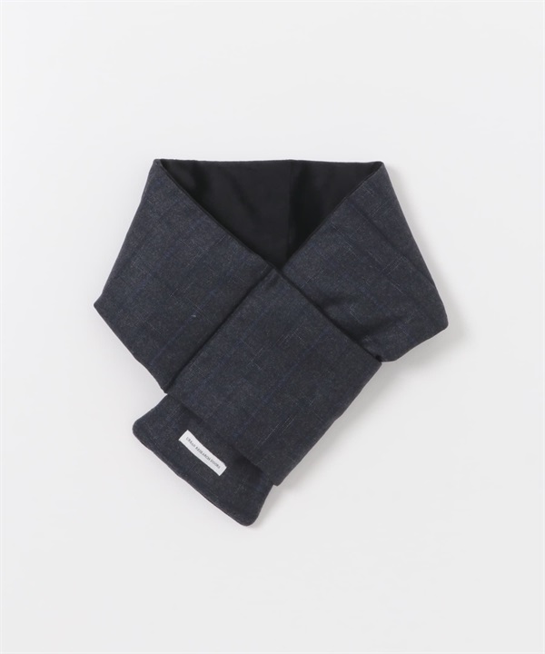 羽絨圍巾(灰色格紋-one-其他灰色)