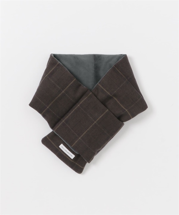 羽絨圍巾(棕色格紋-one-其他棕色)