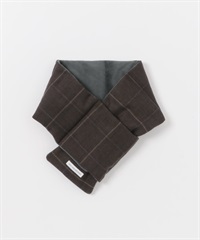 羽絨圍巾(棕色格紋-one-其他棕色)