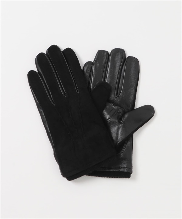 麂皮羊皮手套(黑色-one-BLACK)
