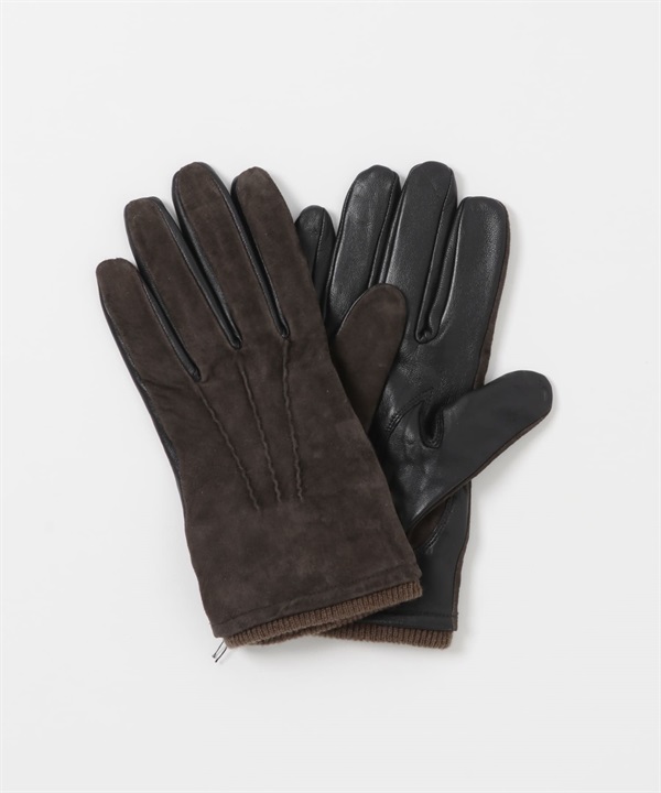 麂皮羊皮手套(棕色-one-BROWN)