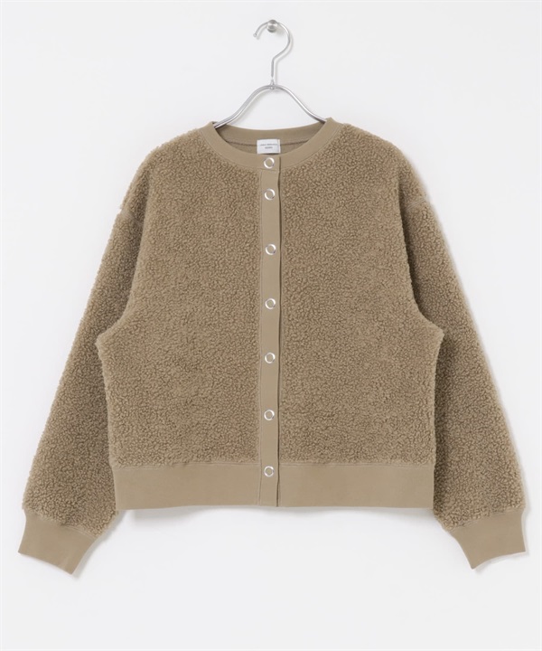 鬈曲絨毛開襟衫(摩卡色-FREE-MOCHA)