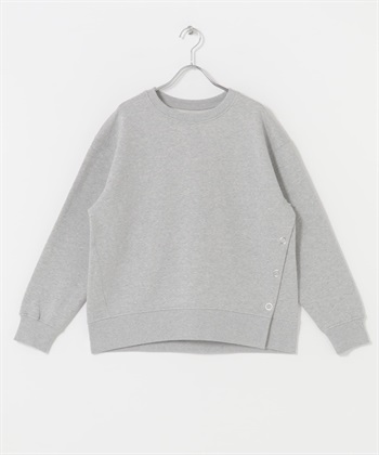 【Ivy推薦】UR TECH 裏起毛側邊壓扣上衣(灰色-M-GRAY)