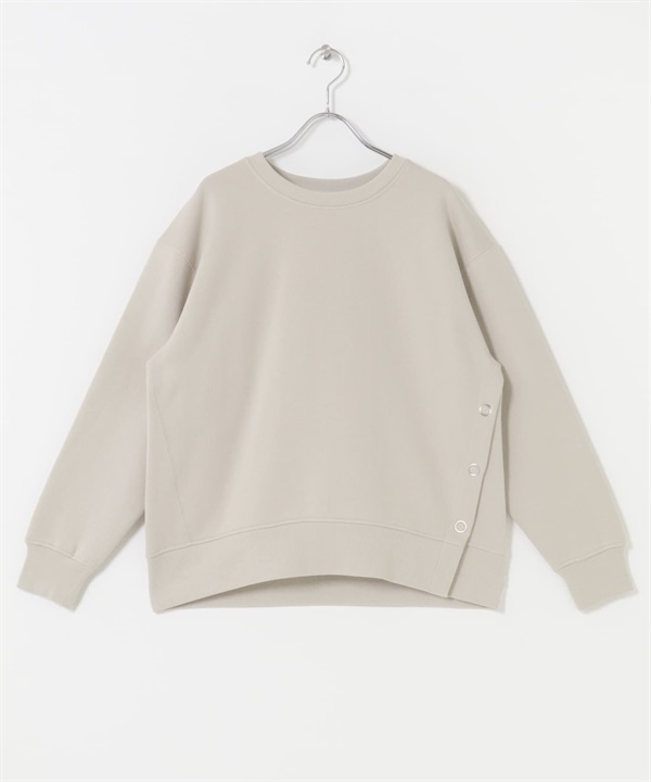 UR TECH 裏起毛側邊壓扣上衣(灰膚色-M-其他膚色)