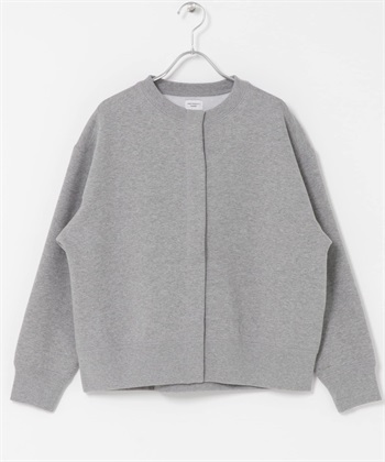 裏起毛壓扣開襟衫(灰色-FREE-GRAY)