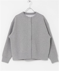 裏起毛壓扣開襟衫(灰色-FREE-GRAY)