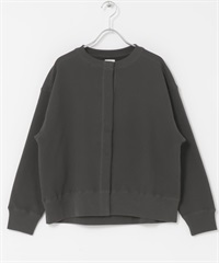 裏起毛壓扣開襟衫(炭灰色-FREE-CHARCOAL GRAY)