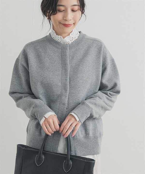 裏起毛壓扣開襟衫