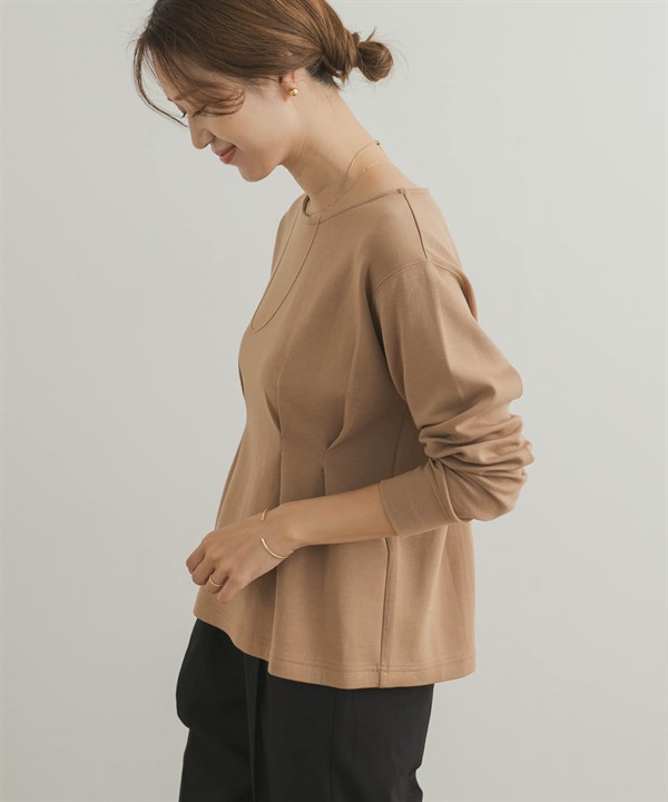 輕盈空氣層腰部打褶套衫