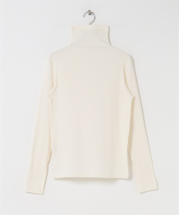 柔軟羅紋高領套衫(米色-FREE-OFF WHITE)