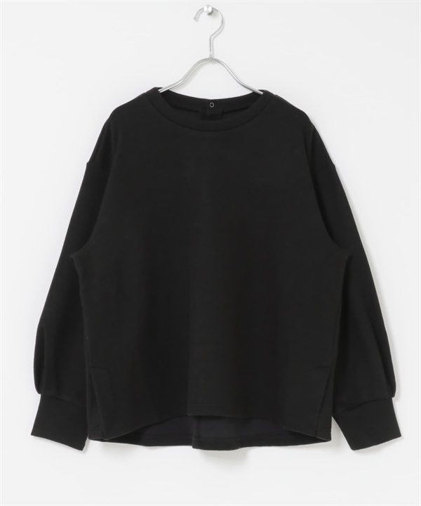 背面壓扣設計套衫(黑色-FREE-BLACK)