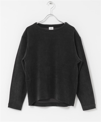 雪尼爾紗繭型套衫(黑色-FREE-BLACK)