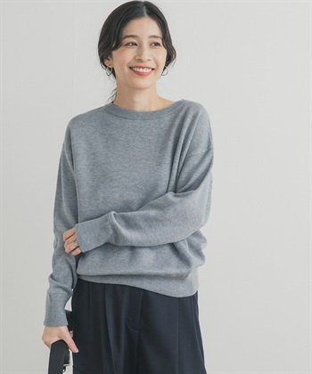 雙面織物船型領針織衫