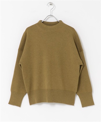 瓶型領針織衫(黃卡其綠-M-KHAKI)