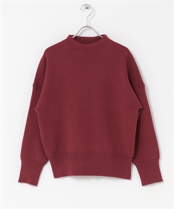 瓶型領針織衫(紅色-M-RED)