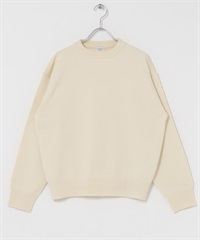 【新色追加】『UR TECH 200日針織』領口細節針織衫(米白色-M-OFF WHITE)