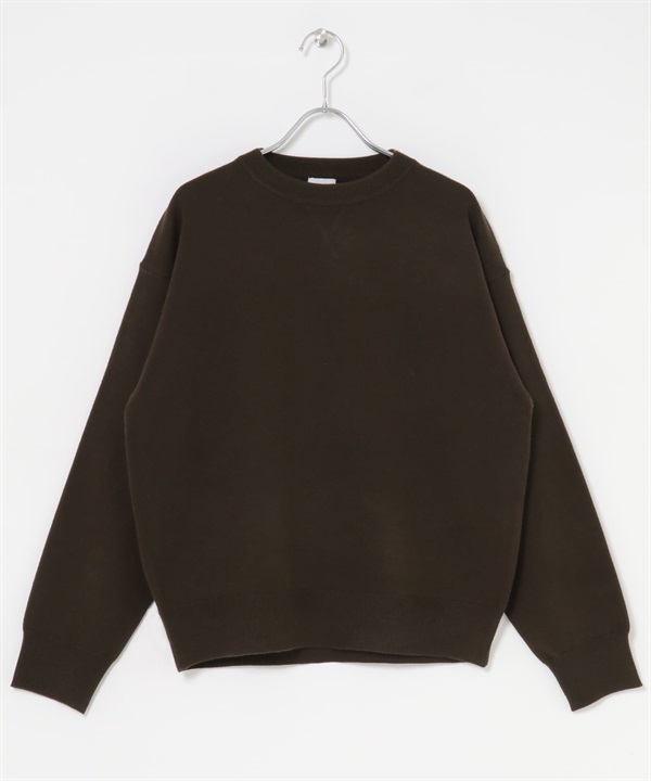 【新色追加】『UR TECH 200日針織』領口細節針織衫(棕色-M-BROWN)