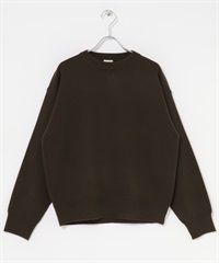 【新色追加】『UR TECH 200日針織』領口細節針織衫(棕色-M-BROWN)