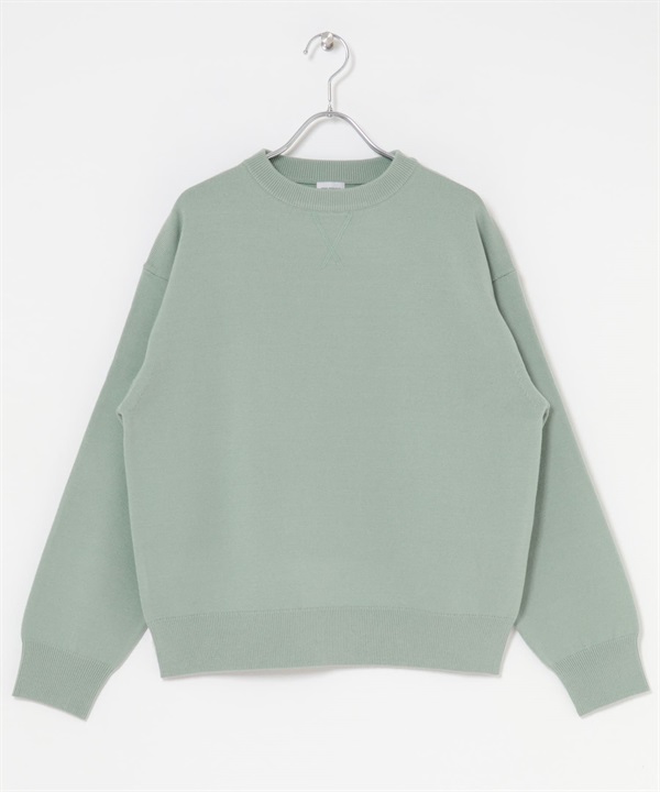 【新色追加】『UR TECH 200日針織』領口細節針織衫(薄荷綠-M-MINT)