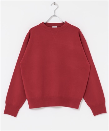 【新色追加】『UR TECH 200日針織』領口細節針織衫(其他紅色-M-其他紅色)