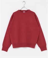 【新色追加】『UR TECH 200日針織』領口細節針織衫(其他紅色-M-其他紅色)