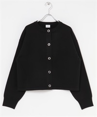 【新色追加】『UR TECH 200日針織』壓扣設計開襟衫(黑色-M-BLACK)