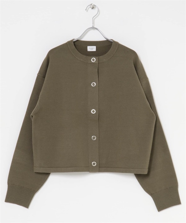 【新色追加】『UR TECH 200日針織』壓扣設計開襟衫(摩卡色-M-MOCHA)