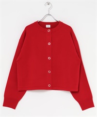 【新色追加】『UR TECH 200日針織』壓扣設計開襟衫(紅色-M-RED)