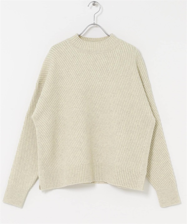 斜紋設計針織衫(淺膚色-FREE-L.BEIGE)