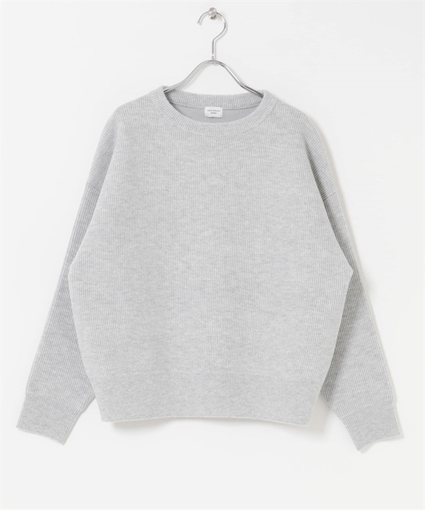 抽針雙面針織衫(淺灰色-FREE-LIGHT GRAY)