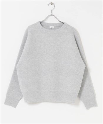 抽針雙面針織衫(淺灰色-FREE-LIGHT GRAY)