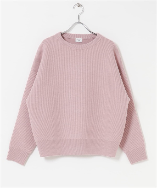 抽針雙面針織衫(粉紅色-FREE-PINK)